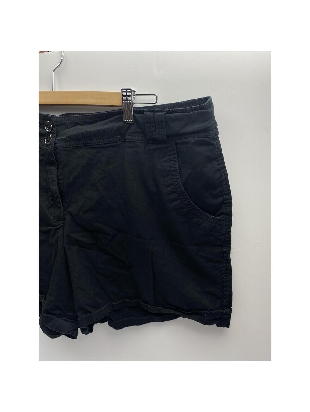 Black Plus Size Shorts 16W Womens Summer Casual Stretchy Comfy Lightweight
